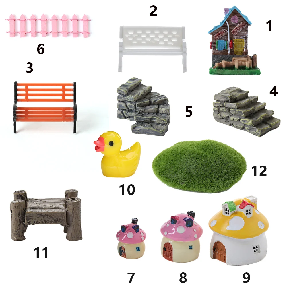

Hot Sale Micro Landscape Miniature Fairy Garden Ornament Decor Pot DIY Craft Accessories Dollhouse New