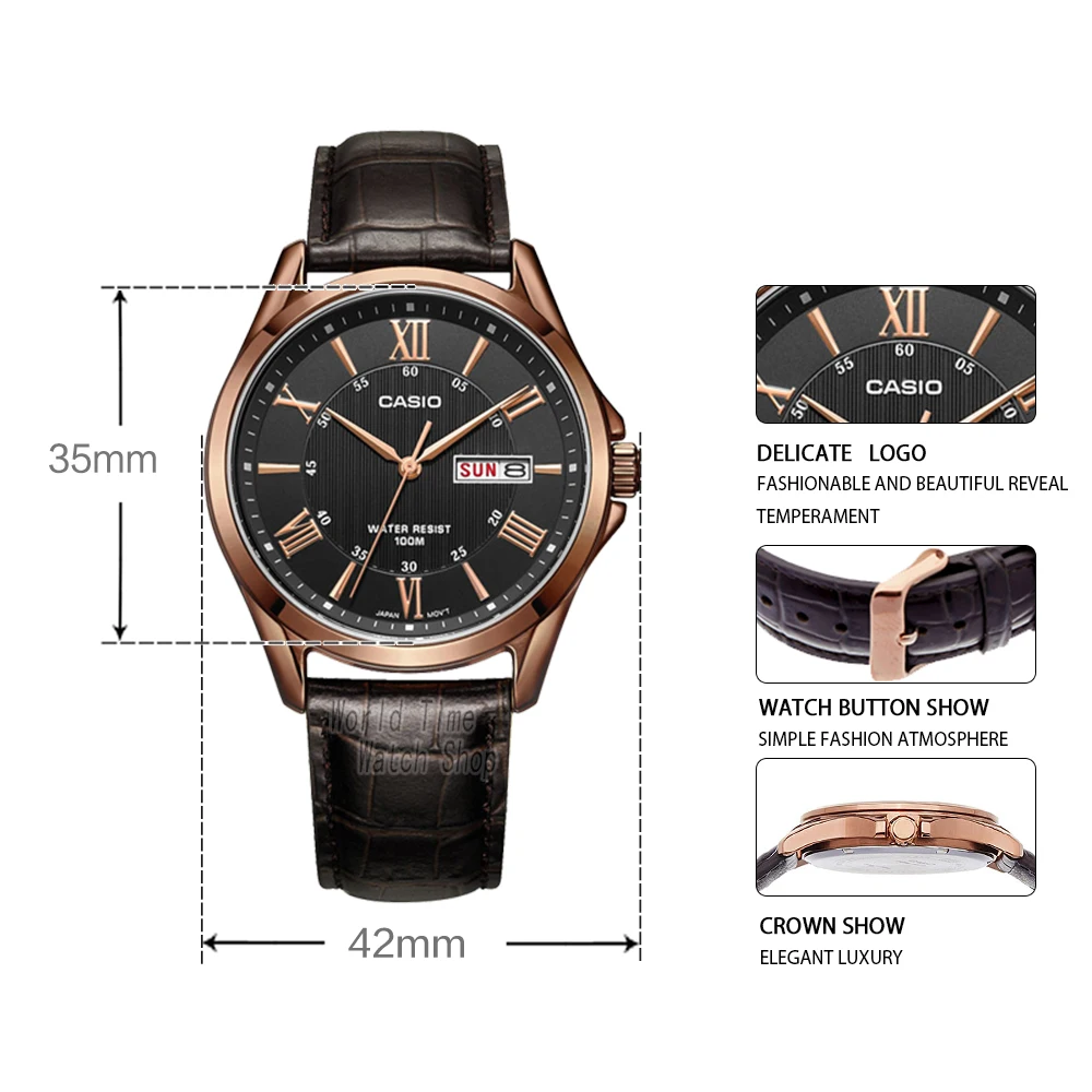 Мужские часы Casio лучший бренд класса люкс кварцевые 100м Водонепроницаемые