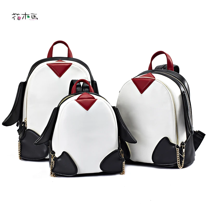 ФОТО Backpacks For Teenage Girls Casual Fashion Travel Bag PU Leather School Bags Mochila Feminina Cartoon Cute Penguin Backpack