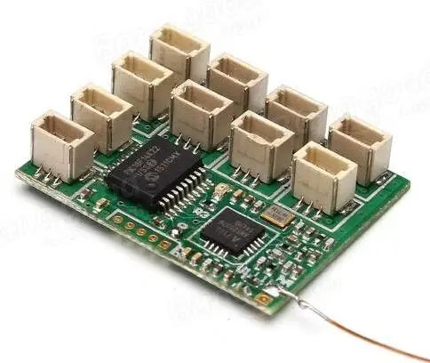 

Flysky 8CH 2.4Ghz Micro Receiver For Multiple Models Control With Failsafe 1mm JST Socket