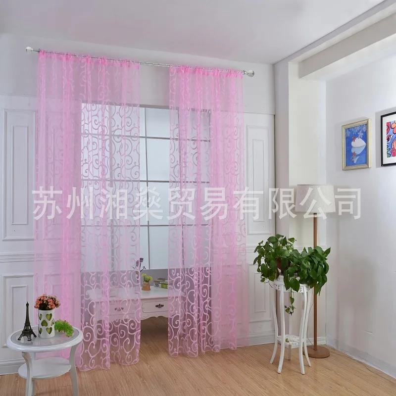 

Home textiles European large hooks flocking curtains screens Cheap wholesale discounts Customized processing