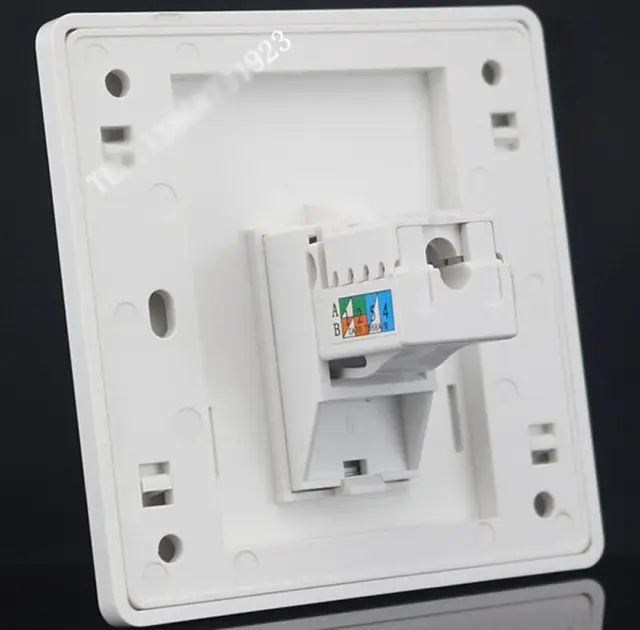 Wall Socket Plate Single Port Cat6 Network LAN RJ45 Outlet Connector