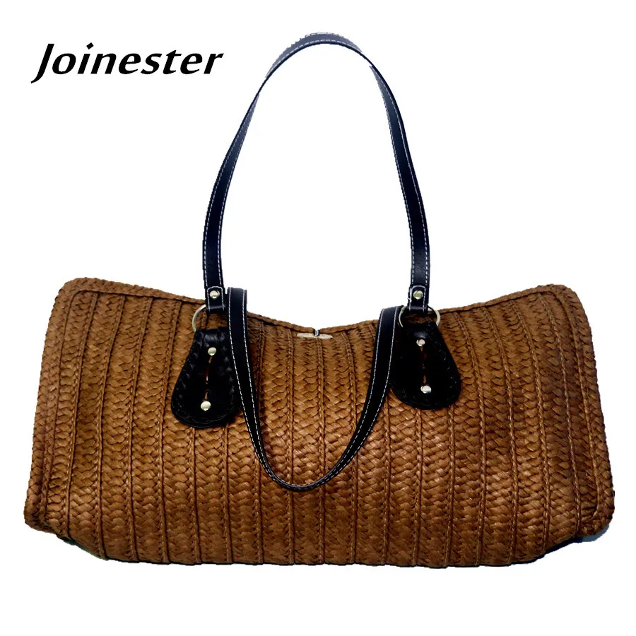 

2019 Summer Fashion Straw Women Hand Tote Bag Pillow Shape Functional Casual Bag Beach Holiday Handbag Woman Shoulder Bag