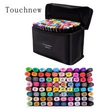 Маркеры 80 цветов, набор маркеров с двойной головкой, двойные маркеры touchnew для рисования, эскизная ручка для манги, аниме, школы, офиса