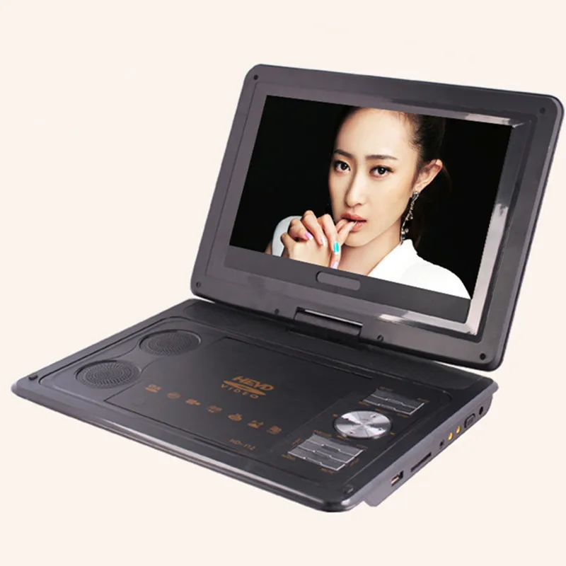 13.8 inch Digital Multimedia Portable EVD/DVD Video machine, Card Reader USB Ports, Analog TV/Game/270 Degree Swivel LCD Screen dvd vcd players 7 8 inch portable evd player hd tv with analog usb card reader games swivel hd screen mp3 video machine speaker