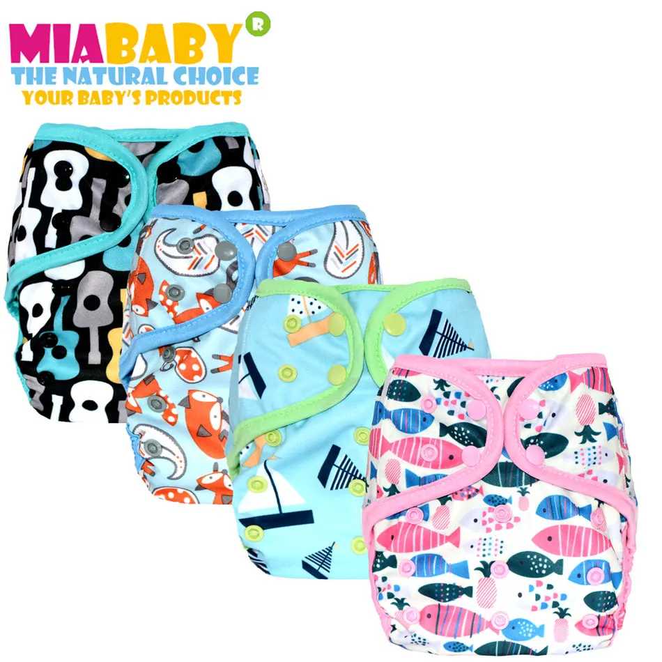 

Miababy (5pcs/lot)digital custom print Onesize Cloth Diaper cover with or without bamboo cotton insert