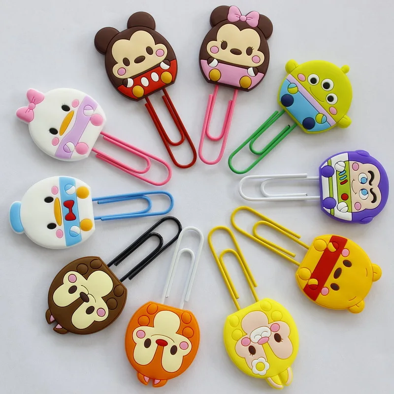 

10Pcs/lot Cute Cartoon Animal Paper Clip Bookmark Promotional Gift Stationery School Office Supply Home Decoration Clips