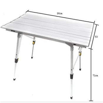 

90*53*71CM Aluminum Alloy Folding Table Portable Outdoor Camping Table Ultra-Light Barbecue Table Advertising Picnic Desk