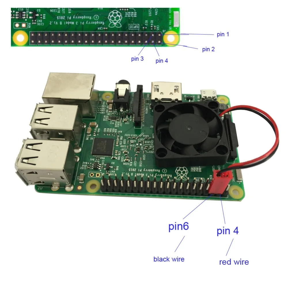 2 комплекта RPI охлаждающий внешний вентилятор с алюминиевым радиатором теплоотвод для Raspberry Pi 3 2 Модель B+ B Plus A+ RasPi 5 V 0.2A FZ2687