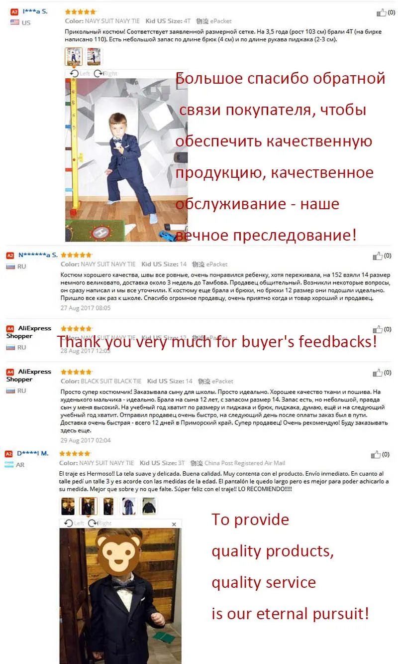Feedbacks about the suit