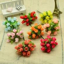 12pçs buquê de rosas de seda diy, vasos de guirlandas de natal para casa, acessórios de decoração de casamento, flores de plástico artificiais baratos