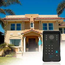 1 unid timbre video teléfono de la puerta inicio del sistema de intercomunicación ir cámara del monitor al aire libre free gratis