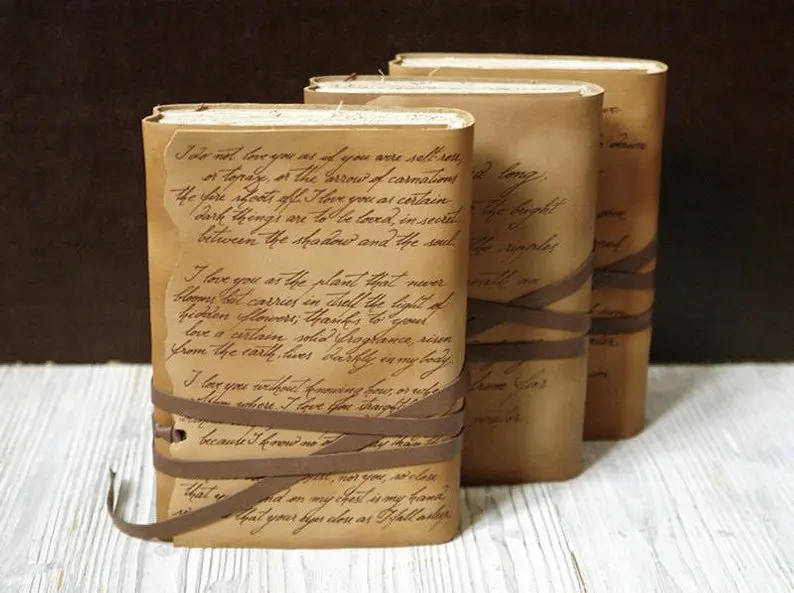 

Custom leather journal personalized text script notebook genuine leather travel journal notebook sketchbook