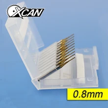 XCAN 10 Titanium Coat Carbide 0 8mm drill bit PCB Micro drill woodworking dremel drill mini