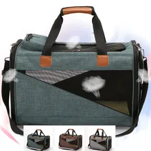 Льняная дорожная сумка для собак, щенков, кошек, переноска для домашних животных, уличная переносная сумка, три цвета