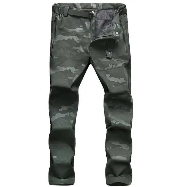 Nuevo invierno de los Hombres Calientes senderismo outoor interior polar Pantalones viento impermeable Pantalones camping trekking Pantalones