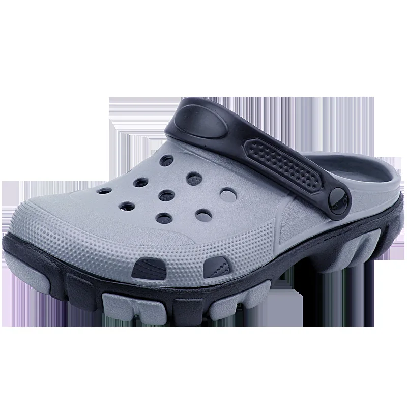 Outdoor Men Sandals Summer Slippers Shoes Croc fashion beach Sandals Casual Flat Slip On Flip Flops Men Hollow Shoes