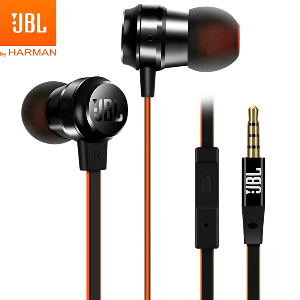 

JBL T280A+ 3.5mm Wired Headphones Handfree Earphone Stereo Music Sport Hands-free with Microphone In-line Control fone de ouvido