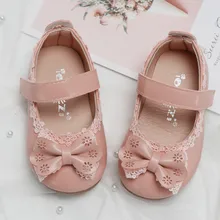 Милая обувь принцессы с бантом для маленьких девочек; сандалии для ребенка; дышащая обувь с бантом