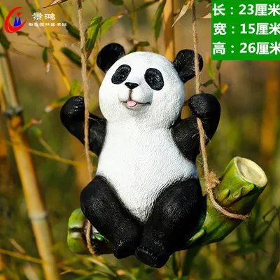 

Animals Panda FRP villa sculpture outdoor flower landscape animal decoration sculptures room wholesale