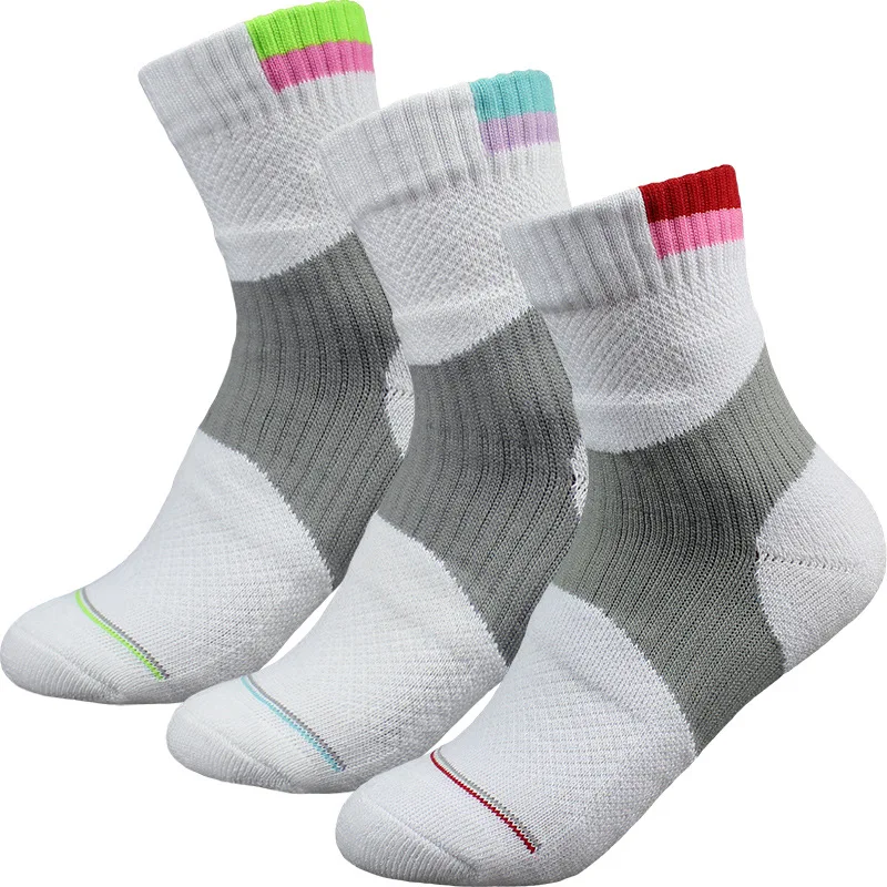 

1 Pair Women's Tennis Badminton Socks Cotton Running Sports Socks Outdoor Hiking Bike Towel Terry Socks Sportswear