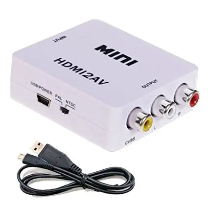 Топ Мини Композитный HDMI к RCA Аудио Видео AV CVBS адаптер конвертер для HDTV|Кабели HDMI| |