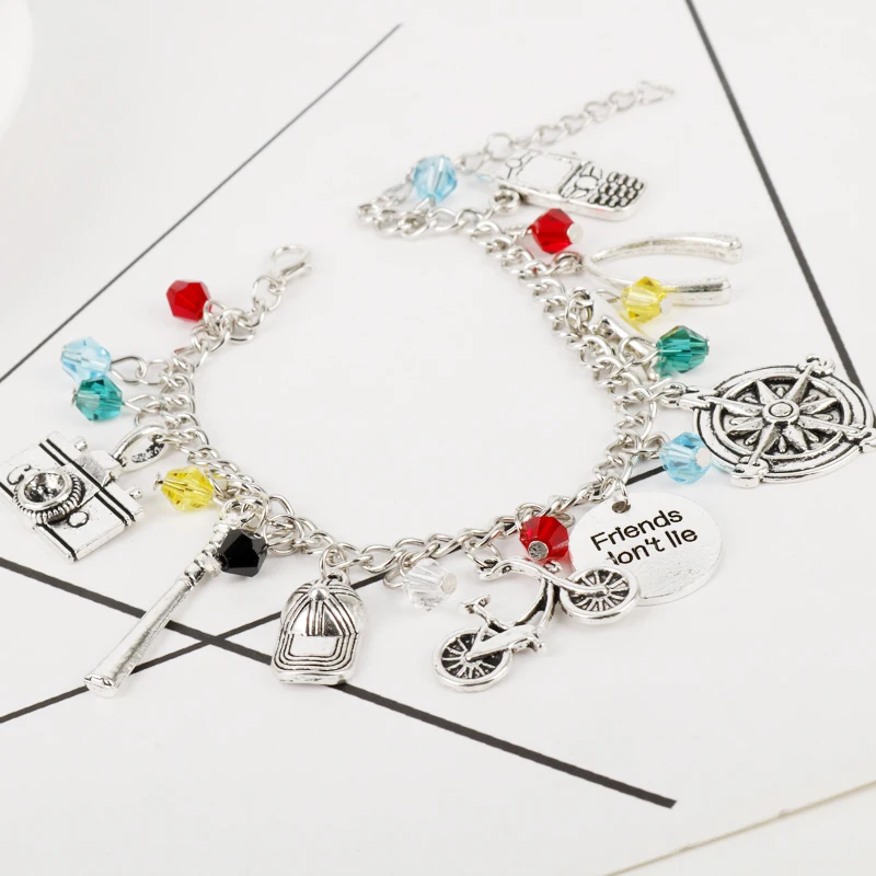 STRANGER THINGS Crystal Beads Alloy Pendant Fashion Alloy Bracelet Christmas Gift For Woman High Quality Jewelry