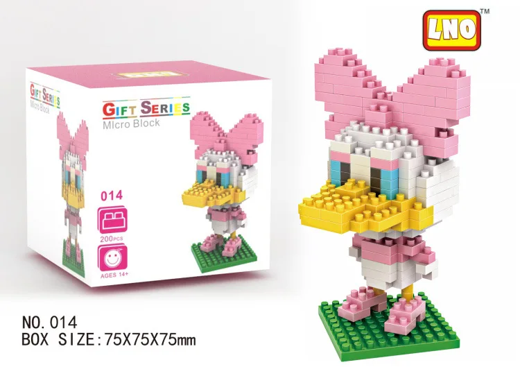 bojoy Building Blocks Mickey Minnie Duck Family Japanese Cartoon Anime Figures Toys Diamond Bricks Diy Kid Model lego (3)