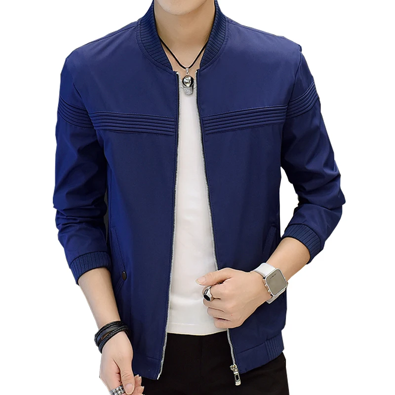 New Arrive Fashion Men's Jackets Slim Fit Coats Men Solid Leisure Stand