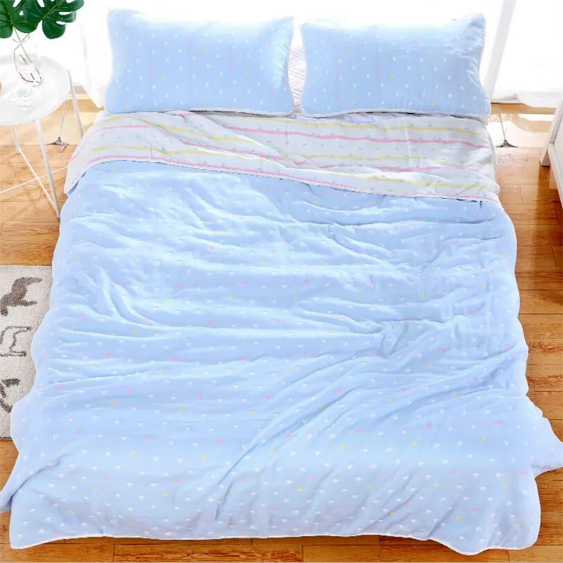 

6 layers cotton twin sleeping blanket air conditioner room bedding sheet blanket 100% cotton muslin throw cover blankets 200*230