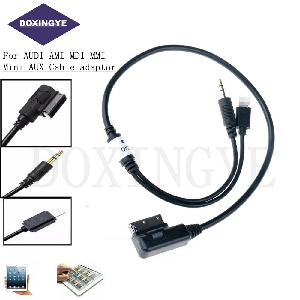 

DOXINGYE,AMI MDI MMI Mini 3.5mm AUX Cable adaptor for iPod iPhone Ipad For Audi A3 A8 Q5 VW