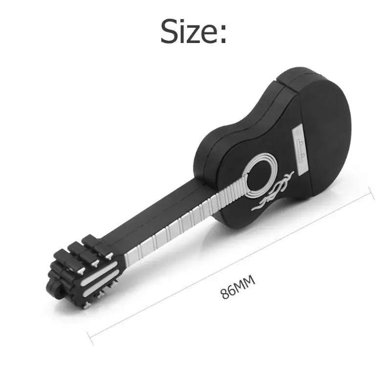 4GB/16GB Musical Guitar Model USB 2.0 Flash Drive Memory Stick Pen Drive External Storage U Disk for Phone Computer