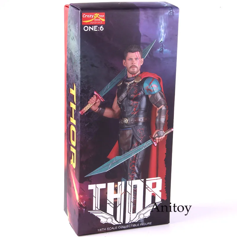 Сумасшедшие игрушки фигурка 1: 6 супергерой Marvel Мстители Тор 1/6 масштаб Коллекционная фигурка из фильма ПВХ Модель игрушки