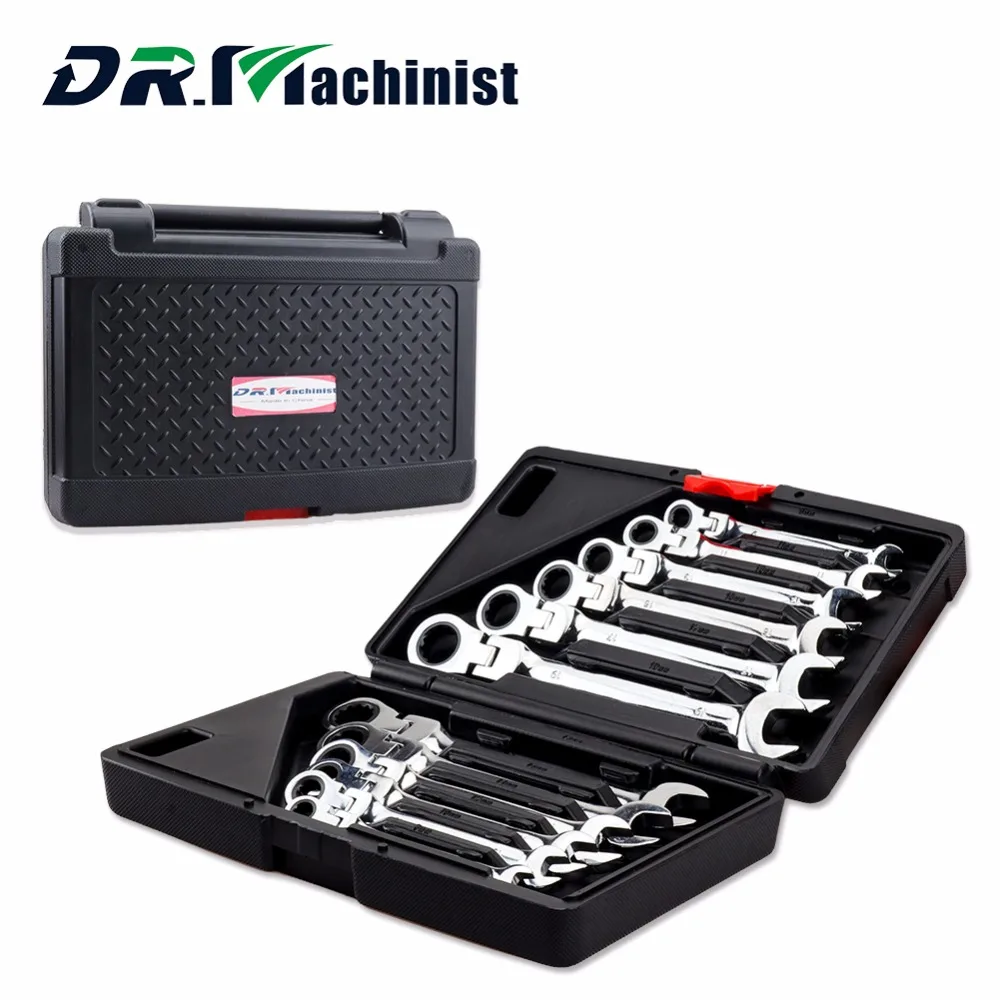 

DR.Machinist Carbon Steel 12pcs Set Speed Dual-purpose Ratchet Wrench Set 72 Teeth of Hardware Car Repair Combination Tool