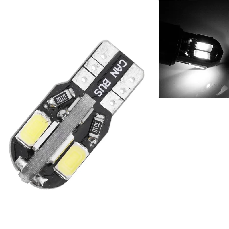 8 Pcs Canbus No Error Free White T10 8-SMD 1210 LED Side Light Lamp W5W 194 168
