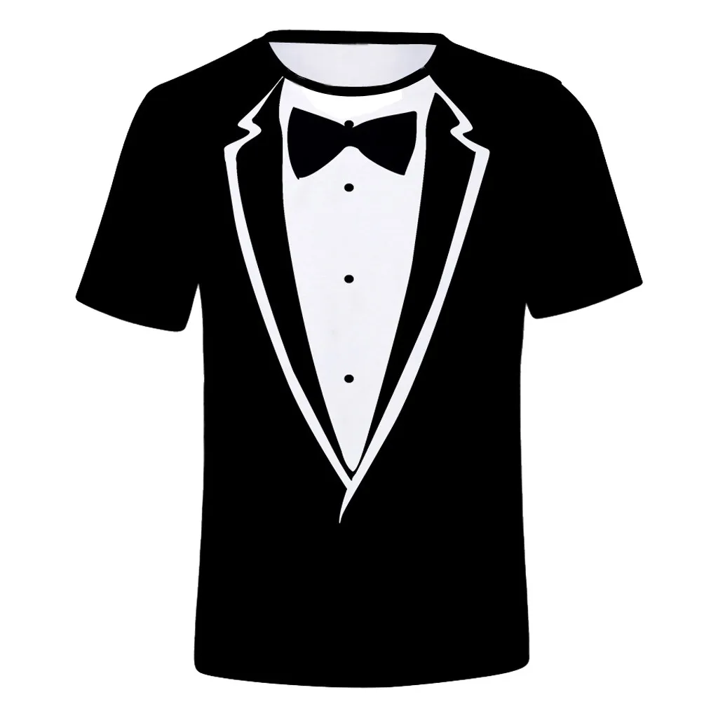 

Men Casual Summer Suit Pattern t shirt 3D Short Sleeve O-Neck Tops Blouse T-Shirt Fashion streetwear tshirt men camisetas hombre