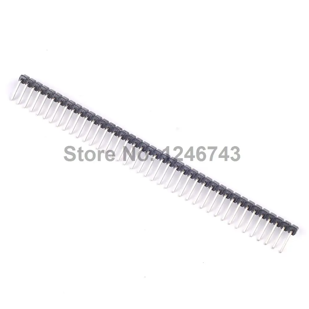 

100PCS 40 Pin 2.54mm Right Angle Single Row Pin PCB Header
