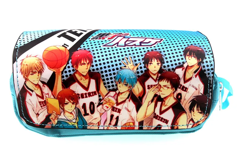 

Anime Kuroko No Basketball canvas PU Leather Stationery Pouch/Pen Holder/Pencil Case Bag/Office School Supplies