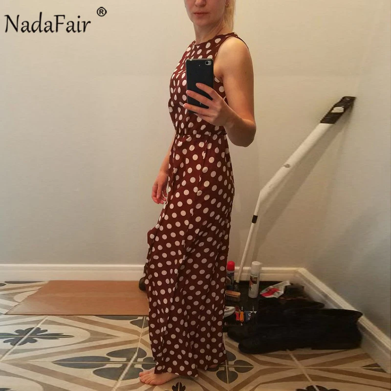 Nadafair, макси платье в горошек, для женщин, Boho, пляжные, вечерние, шифон, летнее платье, эластичная талия, в горошек, повседневное, элегантное, длинное платье, Vestidos