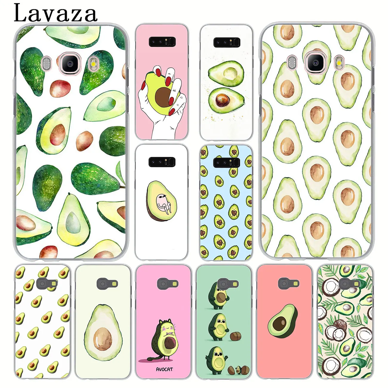 

Lavaza lovely fruit avocado Cute Phone Case for Samsung Galaxy Note 10 9 8 A9 A8 A7 A6 Plus 2018 A5 A3 2015 2016 2017 Cover