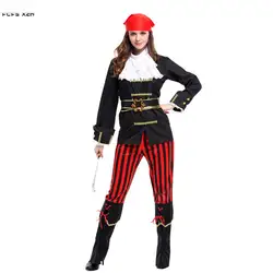 Воительница Cosplays Для женщин Хэллоуин Пират капитан карнавальные костюмы Пурим Маскарад Бал-маскарад ночной клуб бар праздничное платье