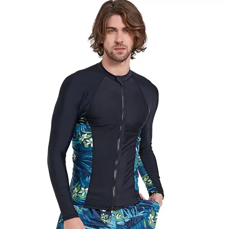 Sbart 2018 جديد ملابس السباحة الرجال السباحة قميص Rashguard ليكرا الغوص دعوى الشمس حماية تصفح طفح الحرس طويلة الأكمام ملابس السباحة