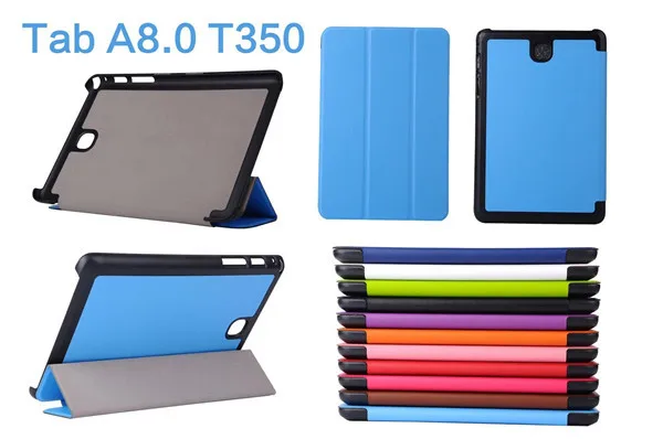 

Folding Karst Pattern PU Leather Stand Cover Case For Samsung Galaxy Tab A 8.0 SM T350 T355 P350 P355C T355C Tablet PC Case