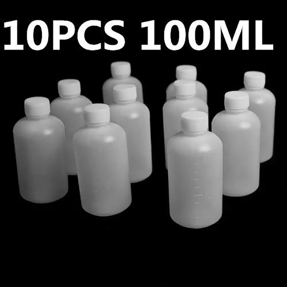 Новые 10 шт 100 мл полупрозрачные пластиковые пустые бутылки для выдавливания сока