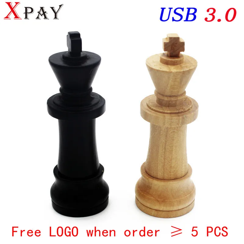 XPAY 3.0 Wooden International chess USB Flash Drive