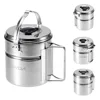 Lixada Stainless Steel Camping Pot Cookware Outdoor Hiking Camping Cooking Tableware Picnic Set with Internal Steaming Dish ► Photo 2/6