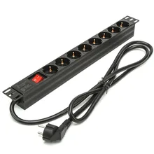 Switch Network-Cabinet-Rack Outlet Distribution PDU Eu-Power-Strip 8-Unit German 19in