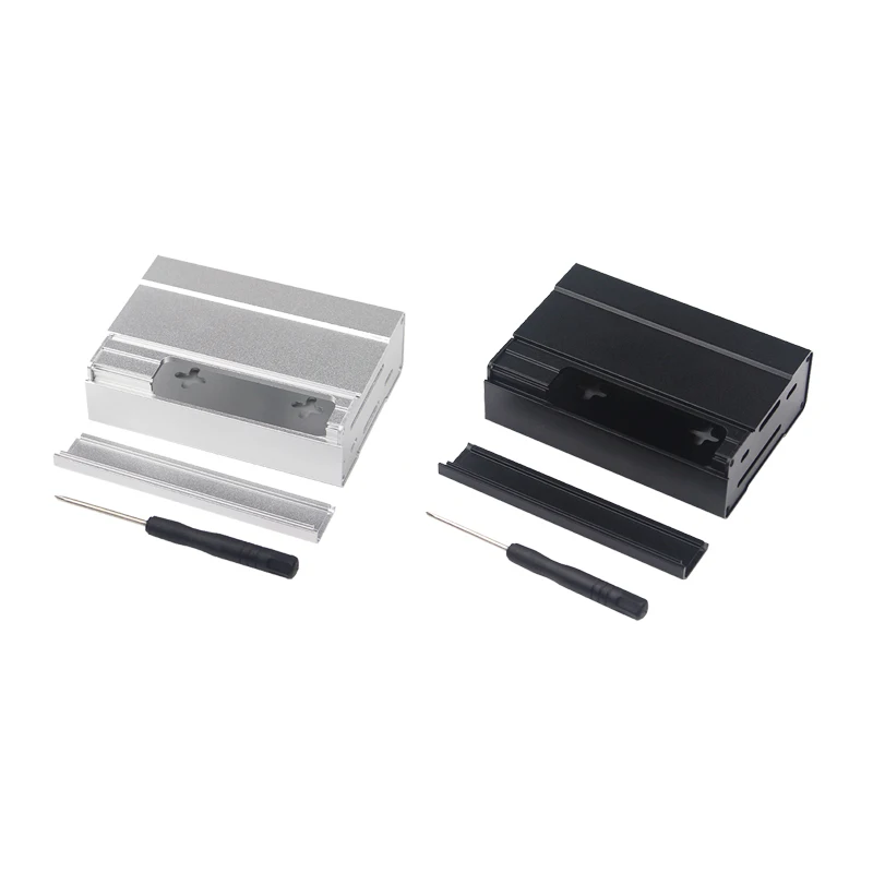 

High Quality Raspberry Pi 3 Aluminum Case Black Sliver Aluminum Box Shell + Screwdriver for Raspebrry Pi 3/2 Model B