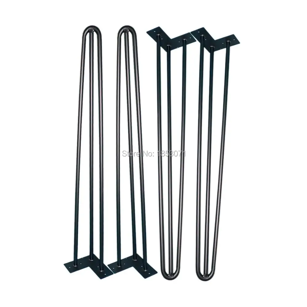 

Free Shipping! 4 pcs 28" 3-rod Matte Black Hairpin Legs for high table  ON SALE!