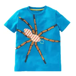 Новинка 2019, Детская футболка с короткими рукавами, летняя повседневная детская одежда из хлопка с объемным принтом